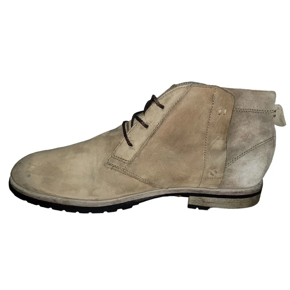 Mark Nason Loretto Men's Brown Leather Memory Foam Lux Chukka Boots Size 10.5